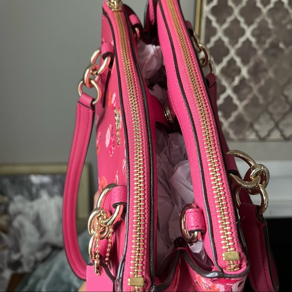 NWT MINI CHRISTIE CARRYALL IN SMALL WILDFLOWER PRINT COATED CANVAS (F37421) - Picture 7 of 8